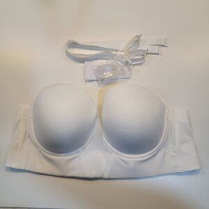 HSIA Bra Strapless With Removable Straps White And Clear 40C NWT‎
